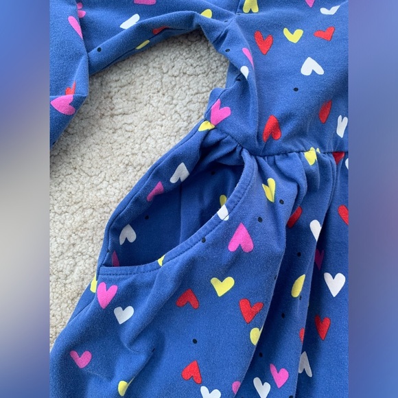 Hanna Andersson Size 120, 6-7, Heart Print Skater Dress - Picture 7 of 8